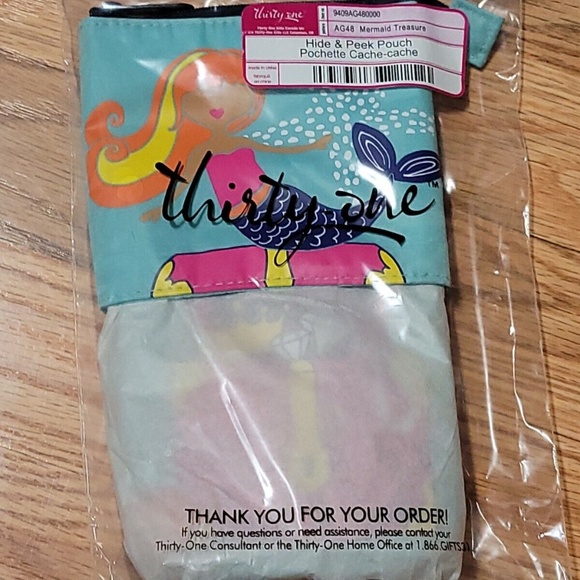 Thirty One Gifts Hide & Peek Pouch - Mermaid Treasure NWT - Picture 2 of 4